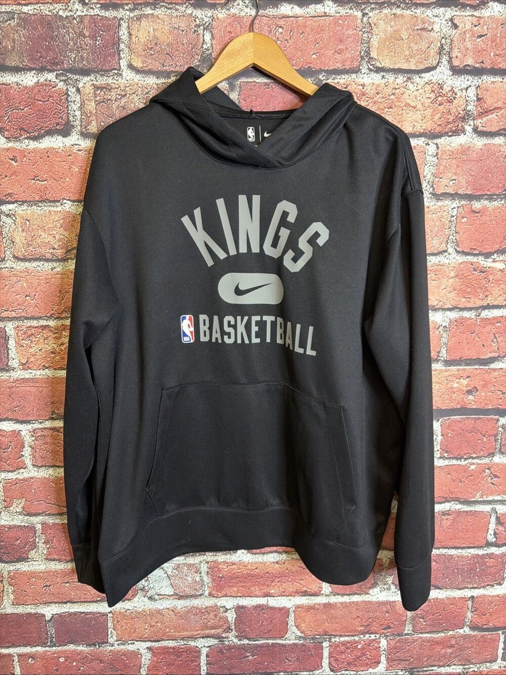 Sacramento Kings Hoodie Mens XL Nike Dri Fit NBA Basketball Pullover Black